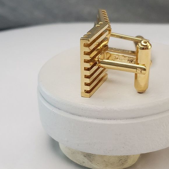 SENATOR Gold Cufflinks - Picture 11 of 12